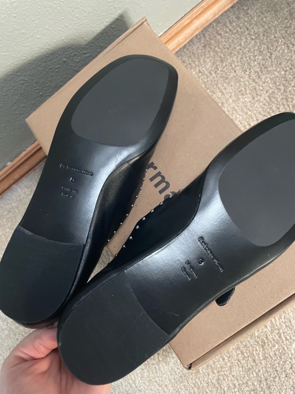 BNIB Reformation Bethany ballet flat with stud - Picture 7 of 7